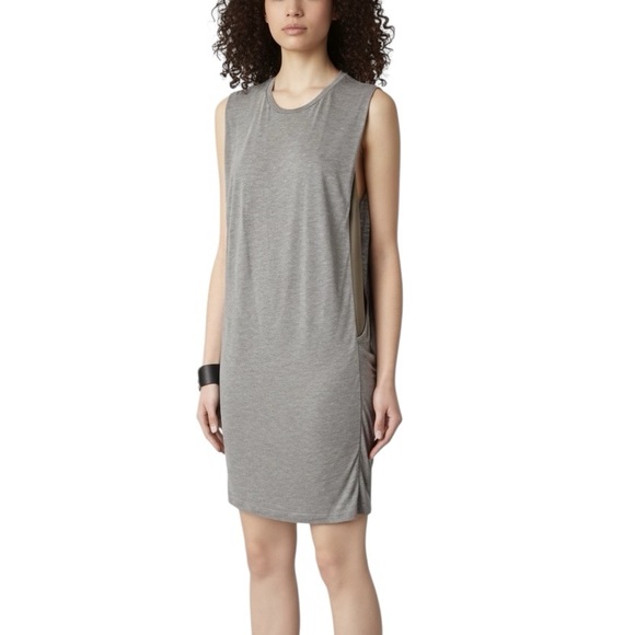 NEW AllSaints Gray Silk Tunic Alvie Dress US 4 Sleeveless Casual All Saints NWT - Picture 2 of 9